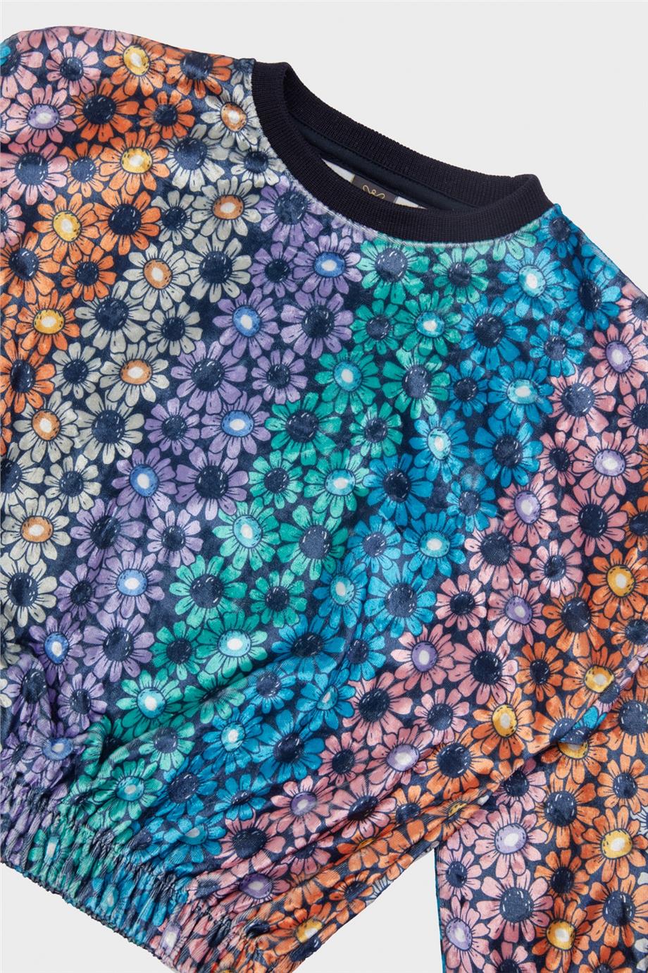 Tyess Kız Çocuk Desenli Sweatshirt