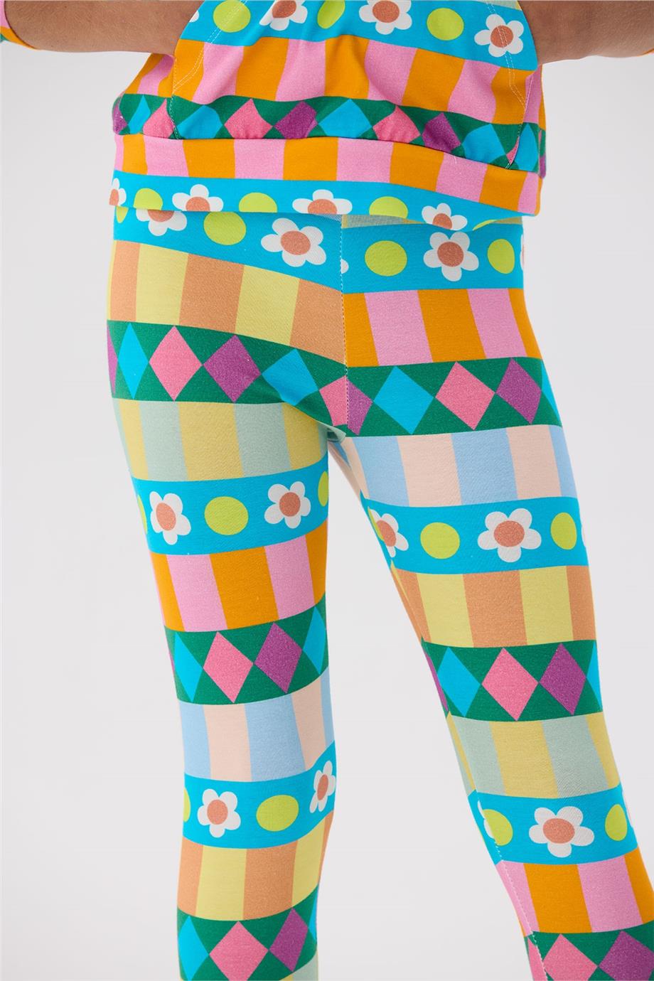 Tyess Kız Çocuk Desenli Tayt