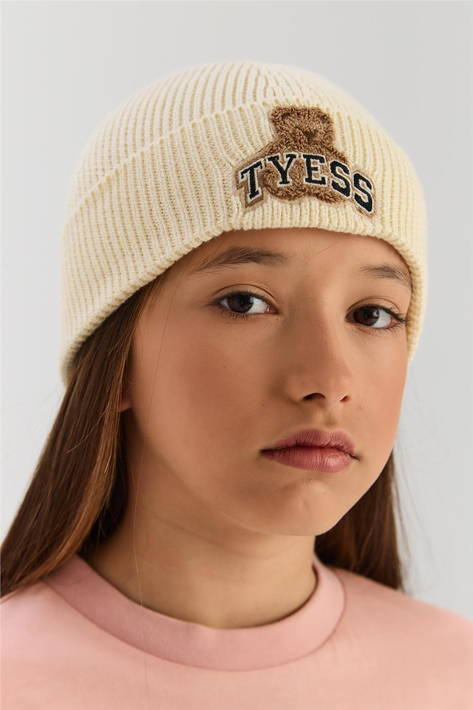 Tyess Kız Çocuk Ekru BereTyess Kız Çocuk Ekru Bere