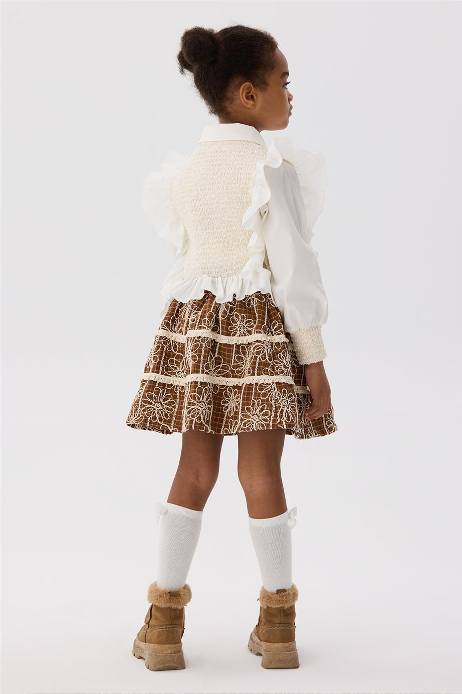 Tyess Kız Çocuk Ekru Bluz