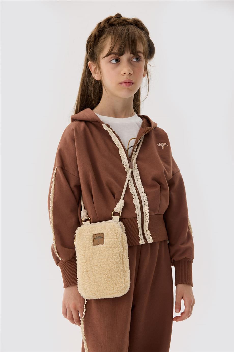 Tyess Kız Çocuk Ekru Çanta