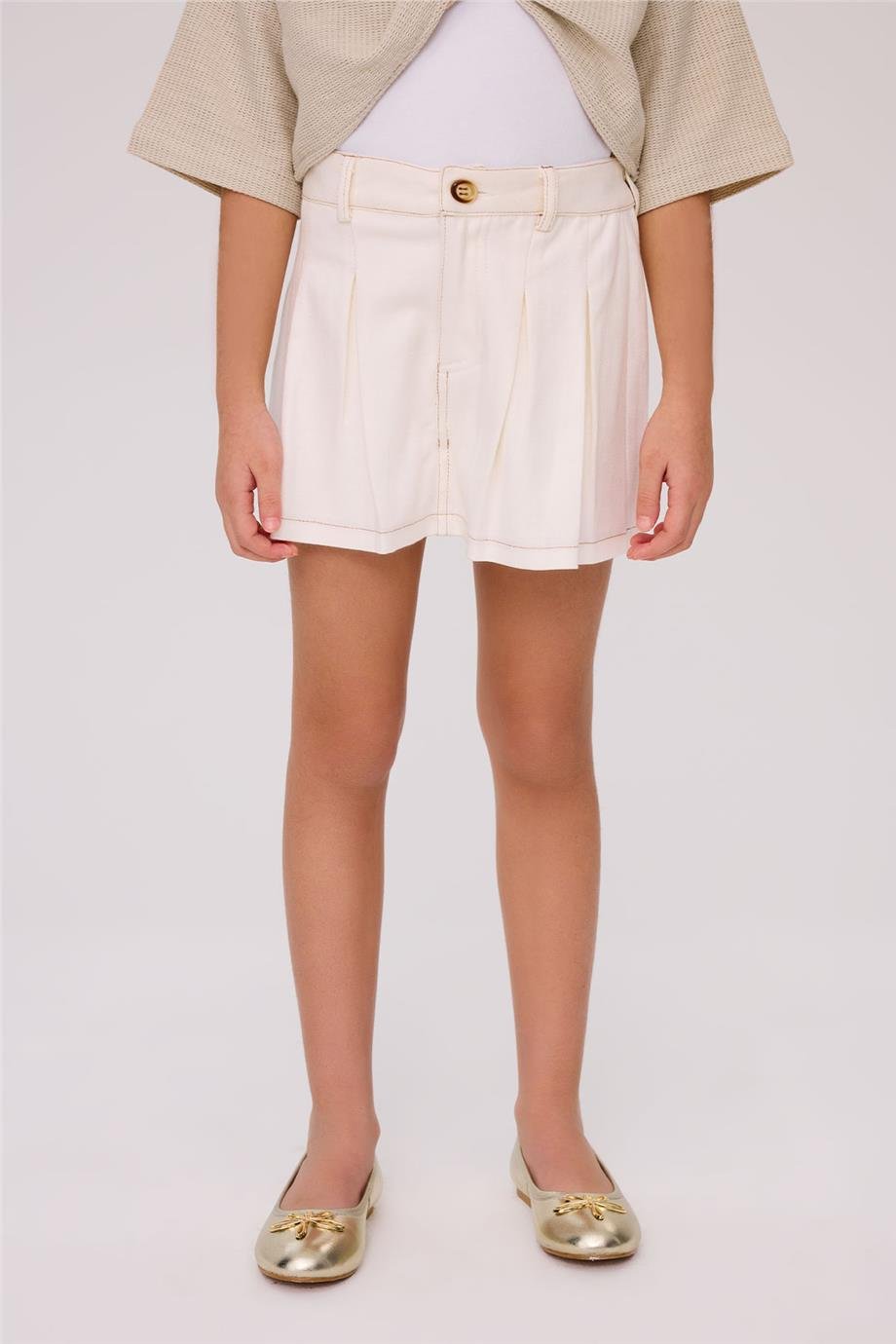 Tyess Kız Çocuk Ekru EtekTyess Kız Çocuk Ekru Etek