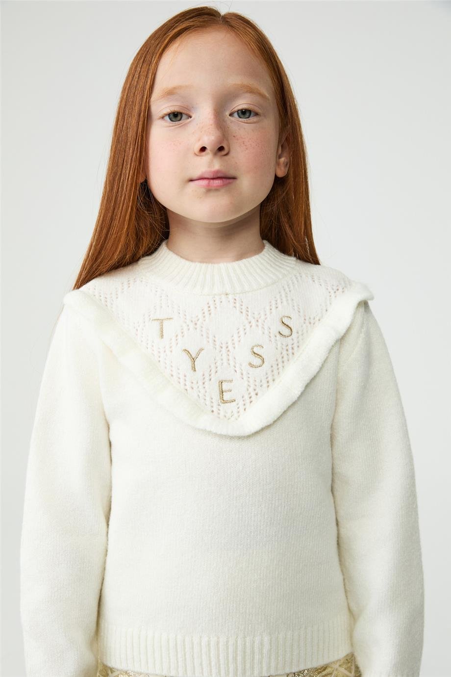 Tyess Girl Ecru SweaterTyess Girl Ecru Sweater