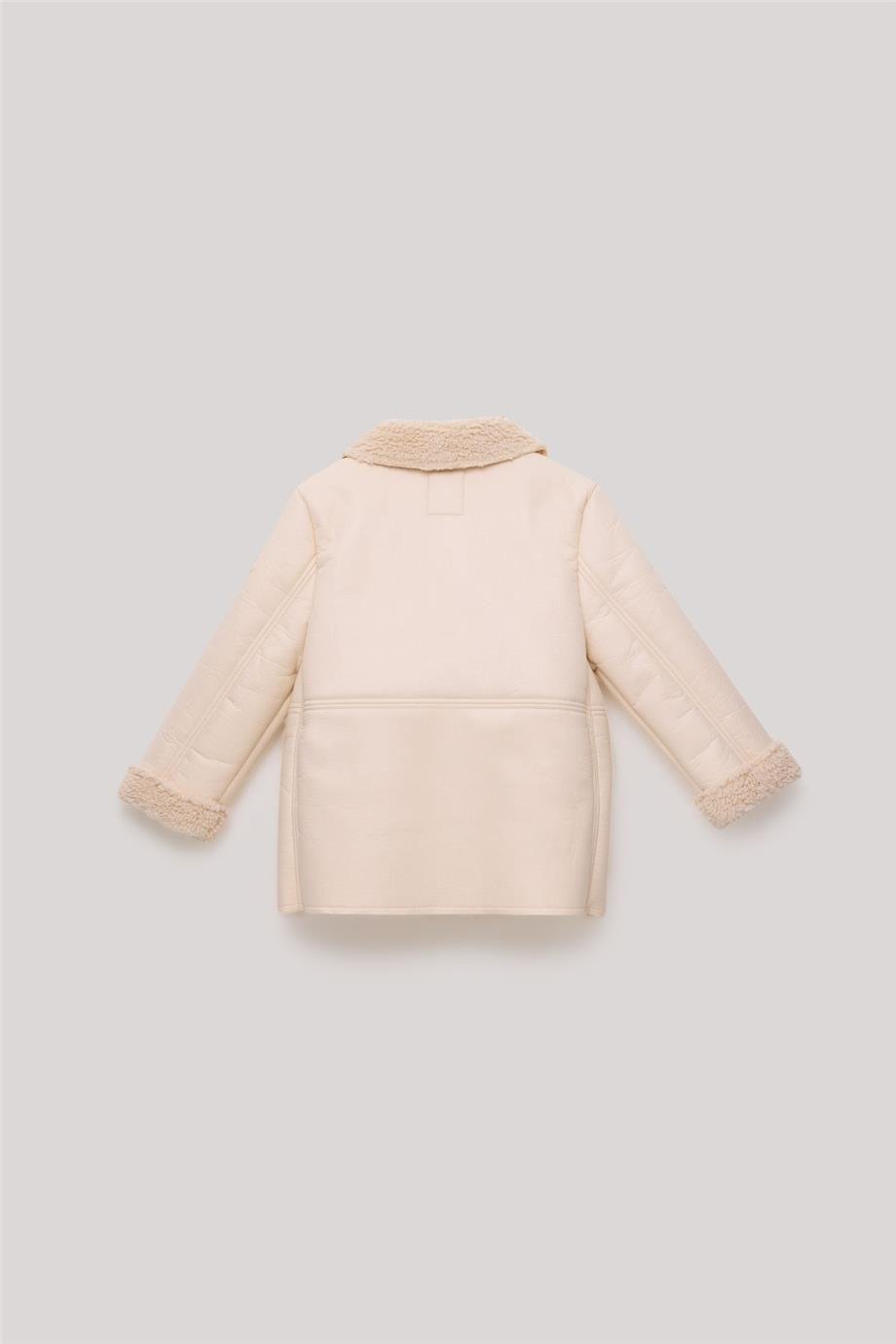 Tyess Kız Çocuk Ekru Mont