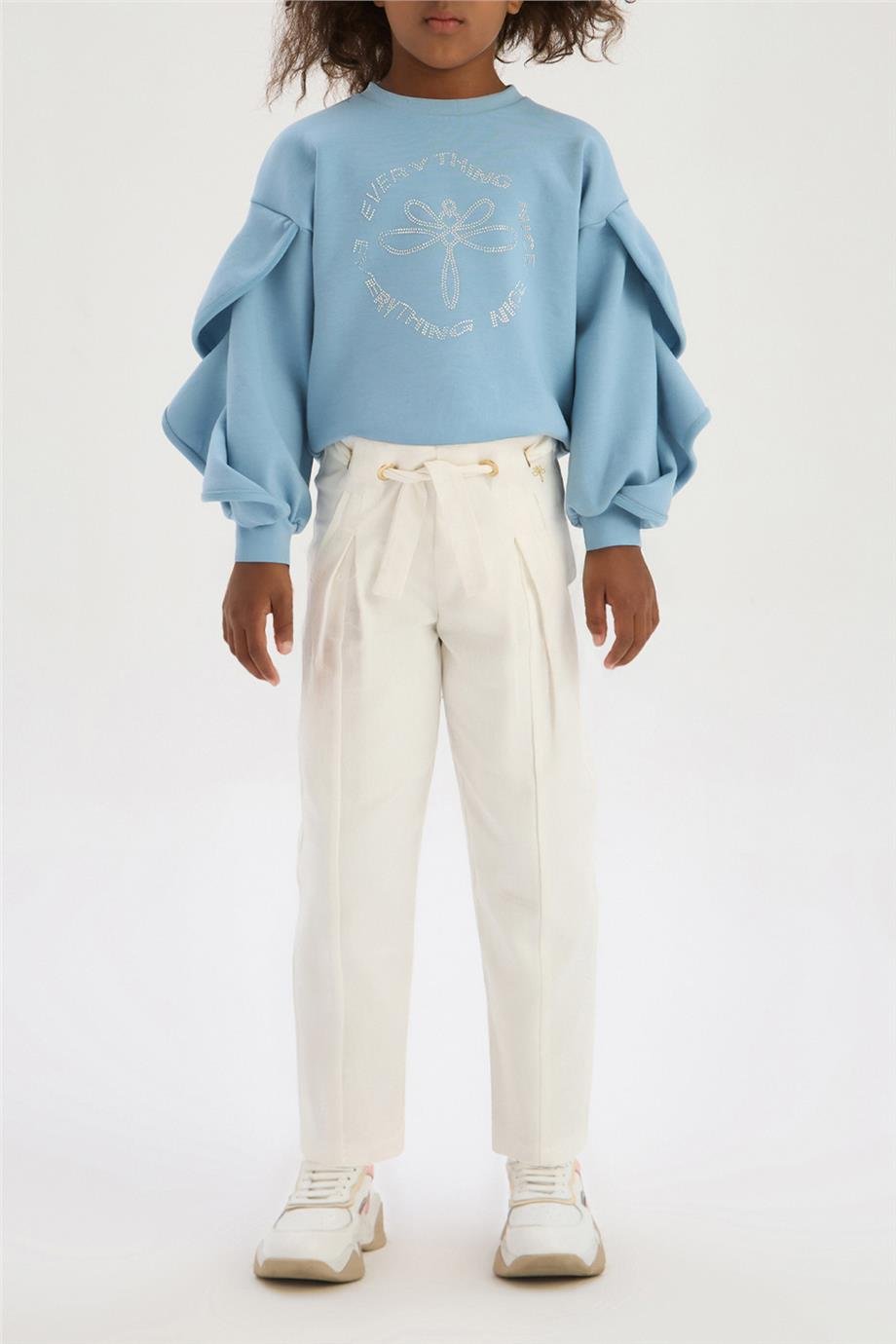 Tyess Kız Çocuk Ekru PantolonTyess Kız Çocuk Ekru Pantolon