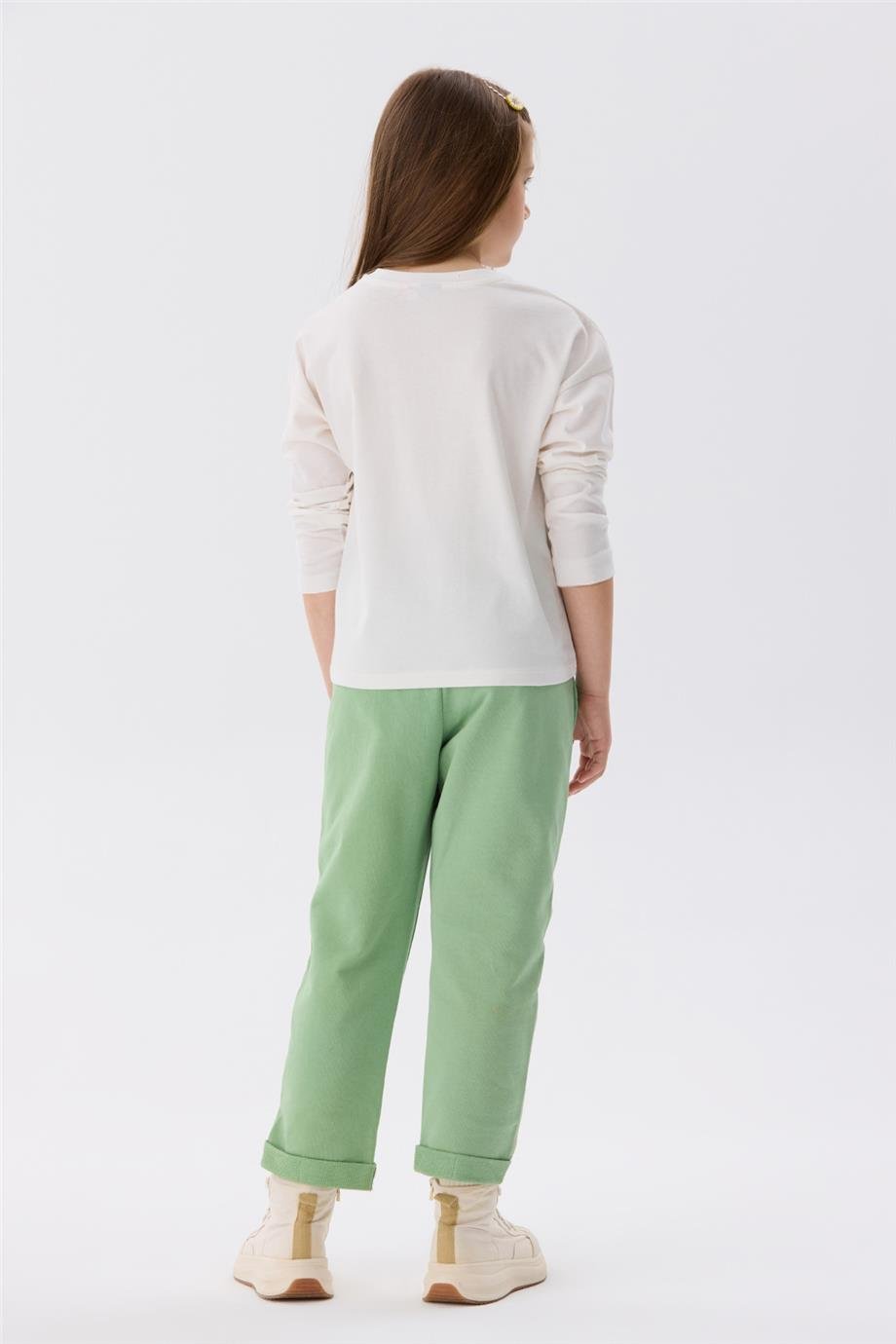 Tyess Kız Çocuk Ekru T-Shirt