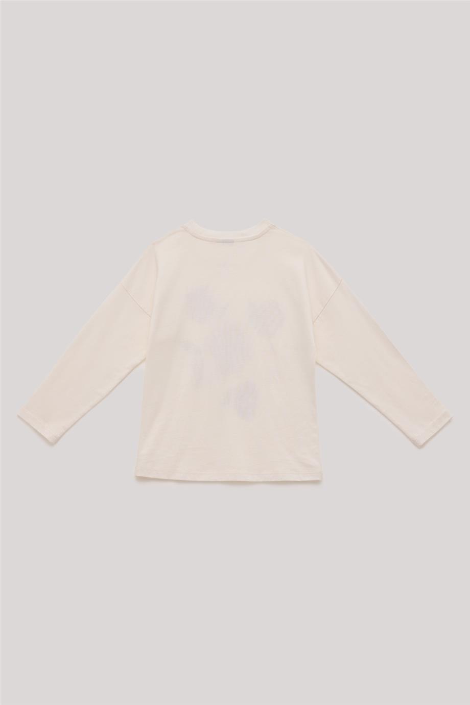 Tyess Kız Çocuk Ekru T-Shirt