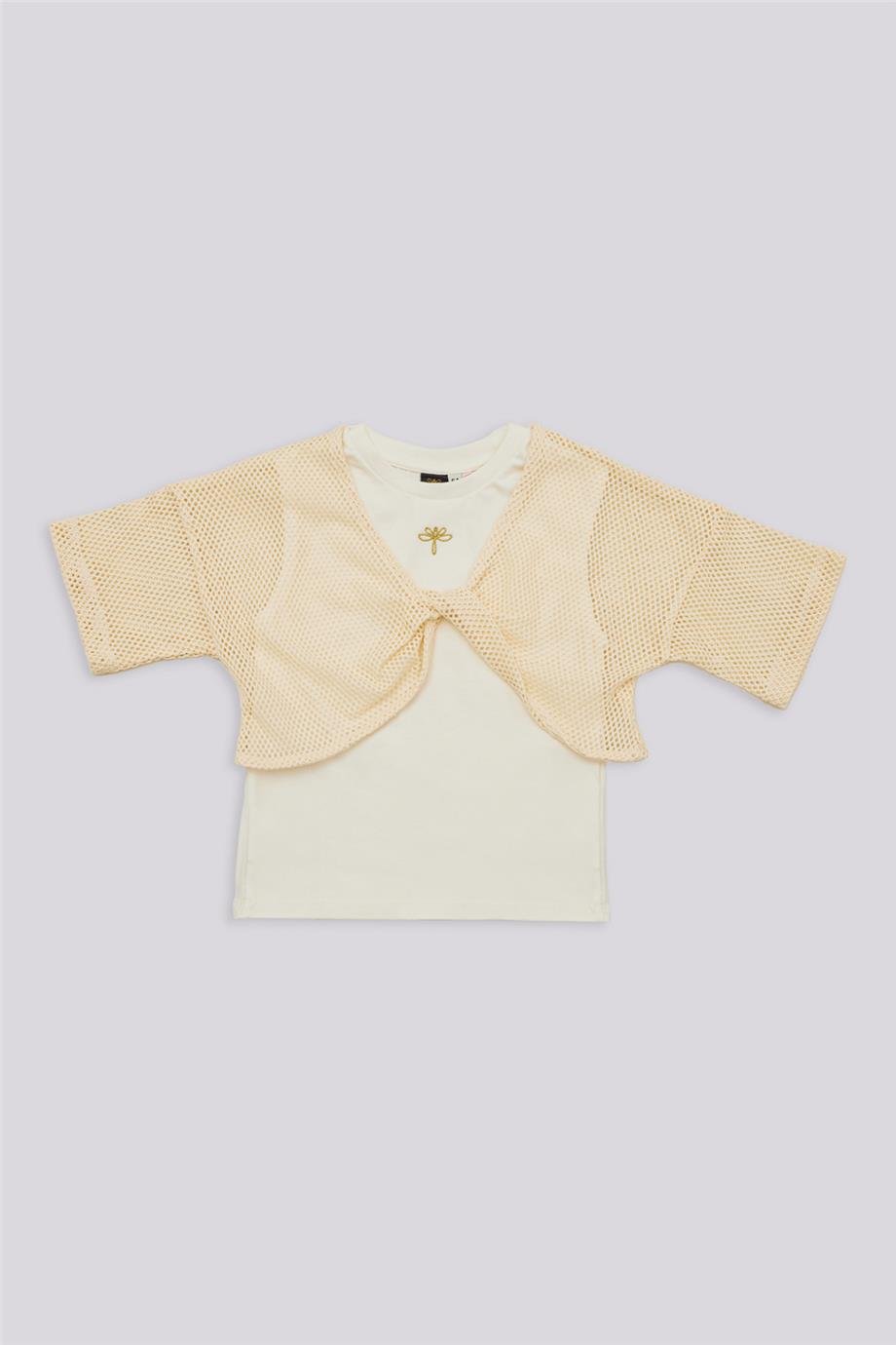 Tyess Kız Çocuk Ekru TshirtTyess Kız Çocuk Ekru Tshirt