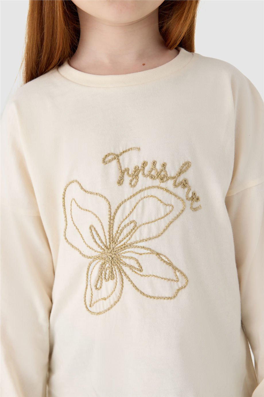 Tyess Kız Çocuk Ekru TshirtTyess Kız Çocuk Ekru Tshirt