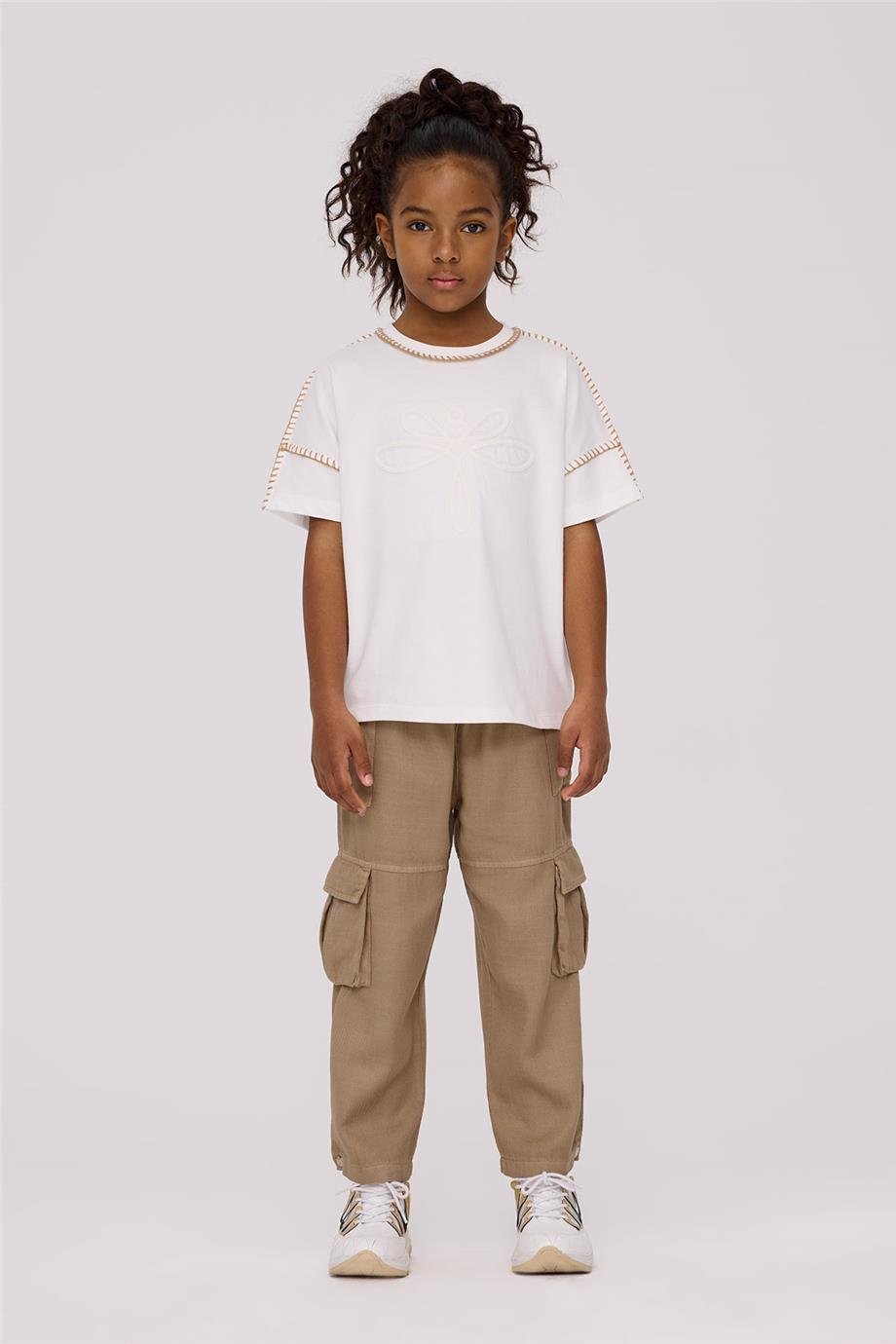 Tyess Kız Çocuk Ekru TshirtTyess Kız Çocuk Ekru Tshirt