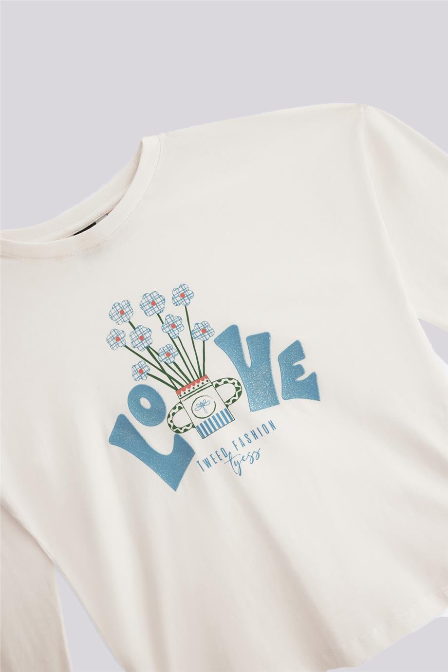 Tyess Kız Çocuk Ekru TshirtTyess Kız Çocuk Ekru Tshirt