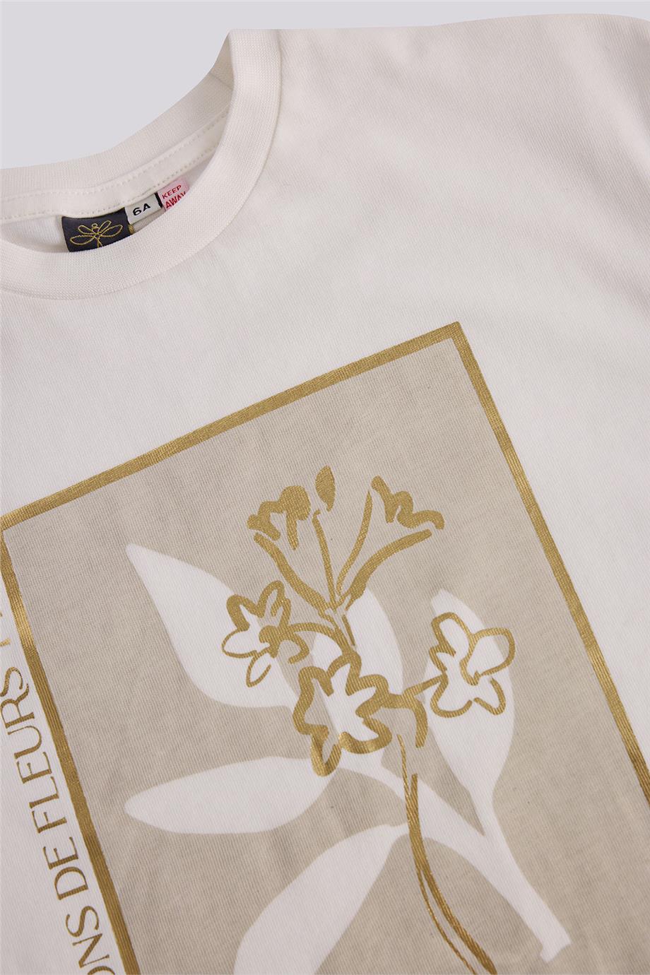 Tyess Kız Çocuk Ekru TshirtTyess Kız Çocuk Ekru Tshirt