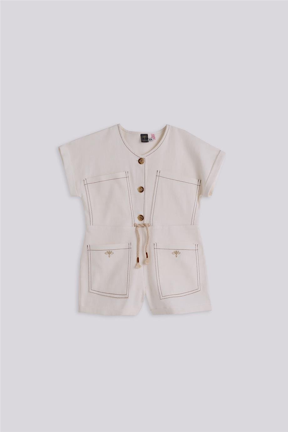 Tyess Kız Çocuk Ekru TulumTyess Kız Çocuk Ekru Tulum