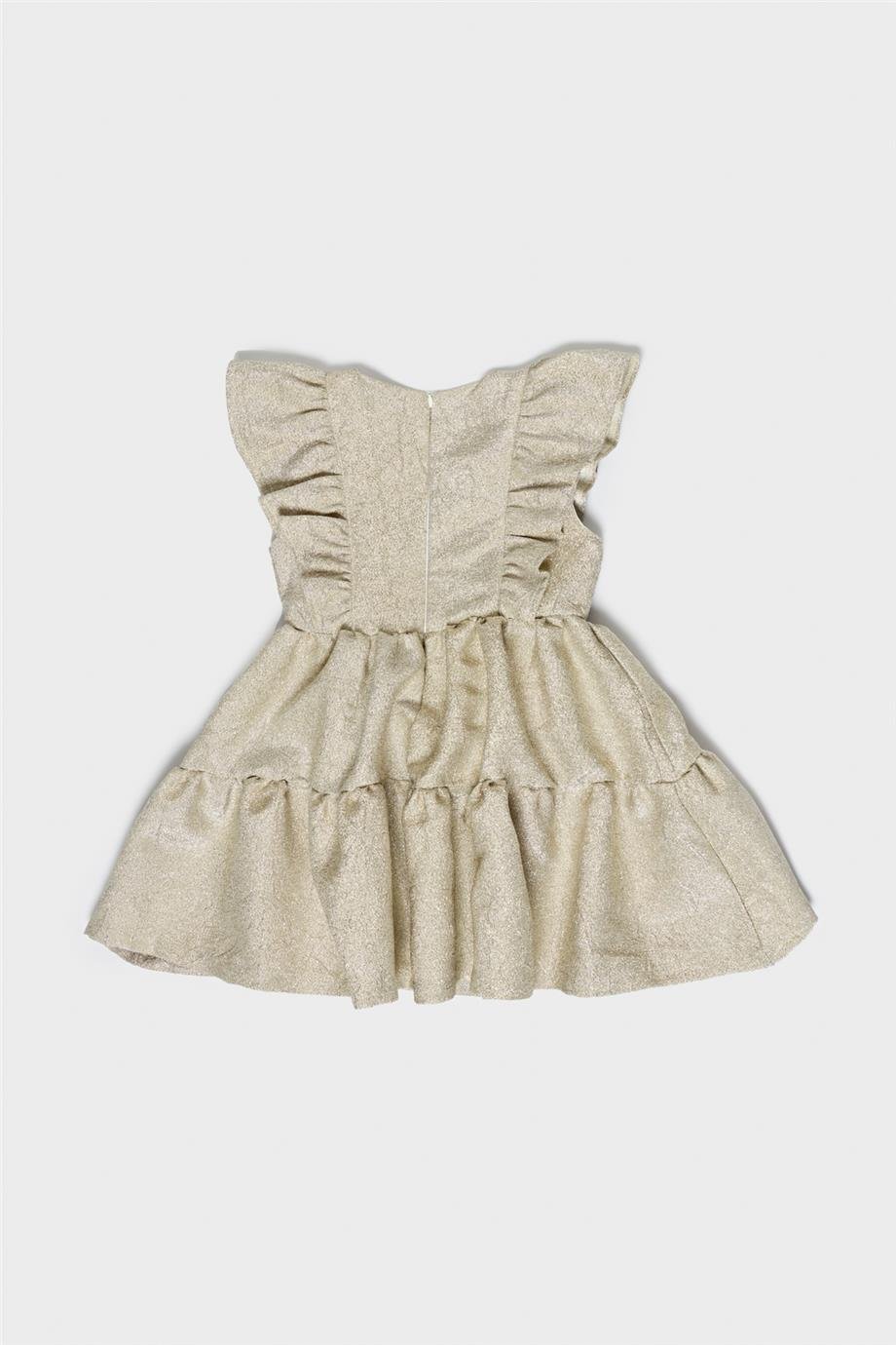 Tyess Kız Çocuk Gold Elbise