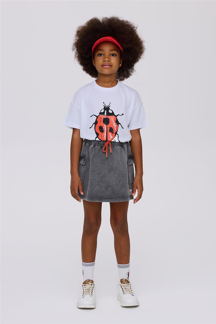 Tyess Kız Çocuk Gri Melanj EtekTyess Kız Çocuk Gri Melanj Etek