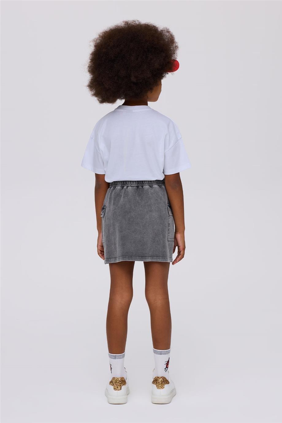 Tyess Kız Çocuk Gri Melanj EtekTyess Kız Çocuk Gri Melanj Etek