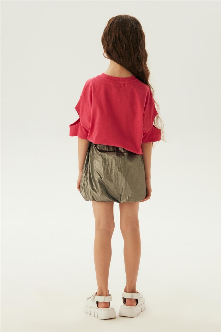 Tyess Kız Çocuk Gümüş Etek