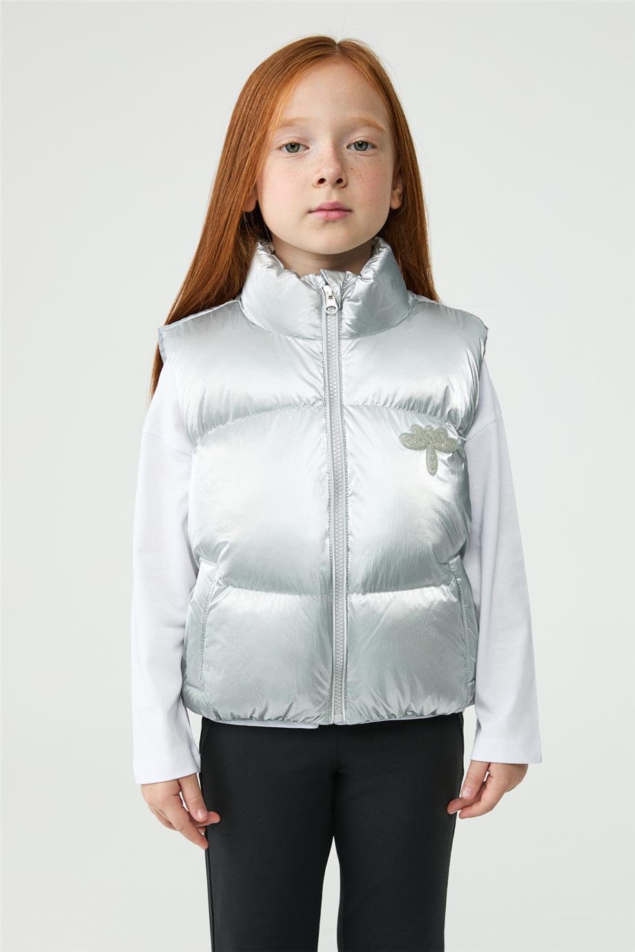 Tyess Girls Silver VestTyess Girls Silver Vest