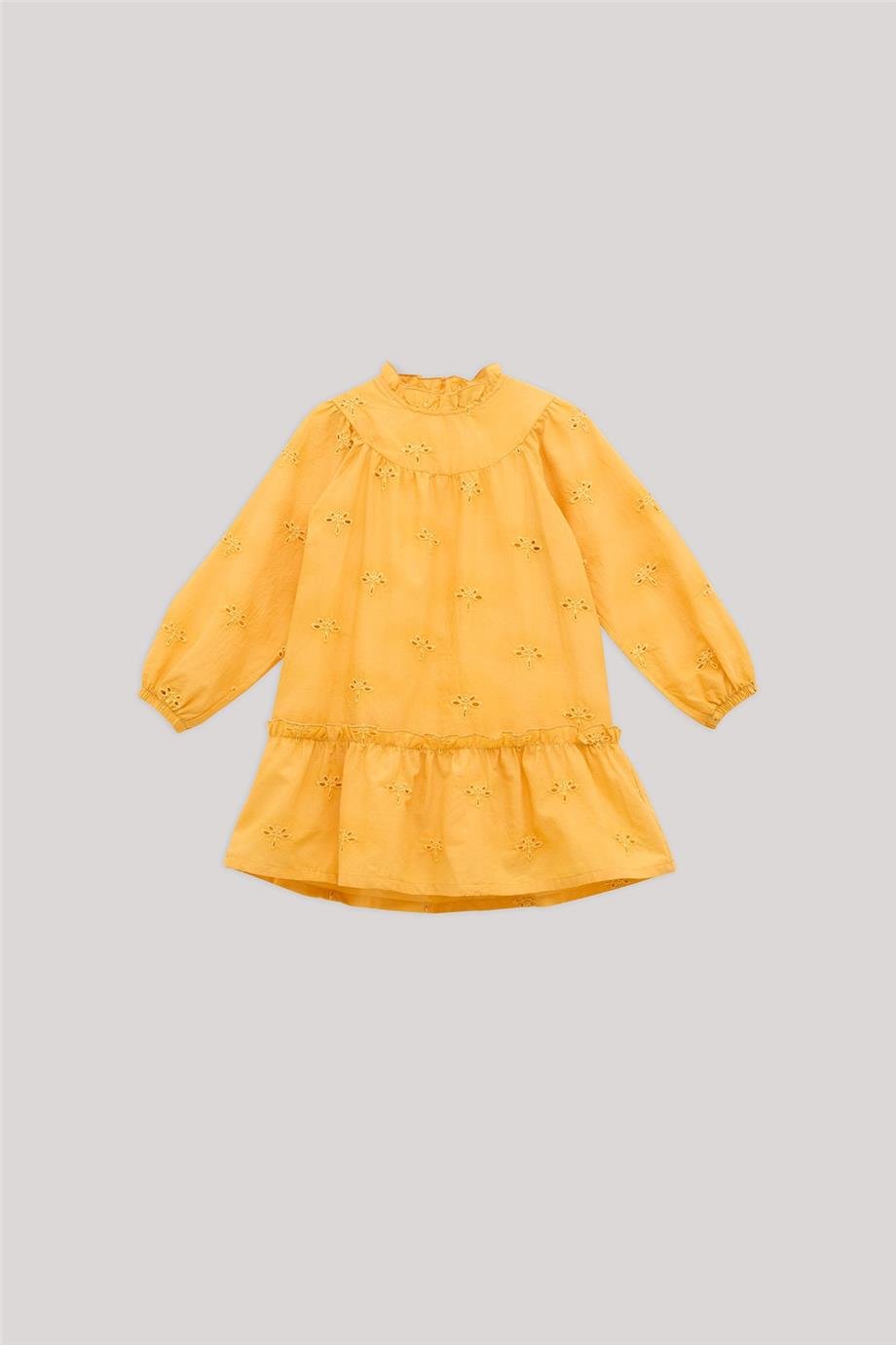 Tyess Kız Çocuk Hardal Elbise