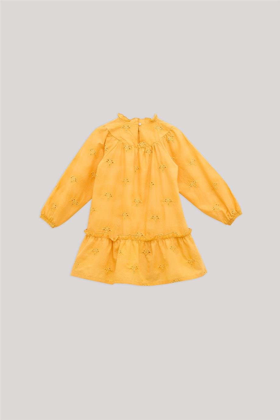 Tyess Kız Çocuk Hardal Elbise