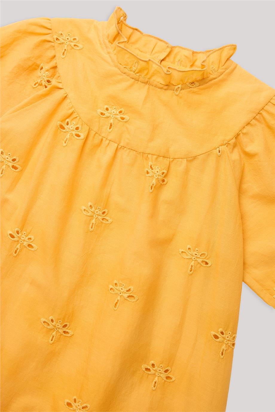 Tyess Kız Çocuk Hardal Elbise