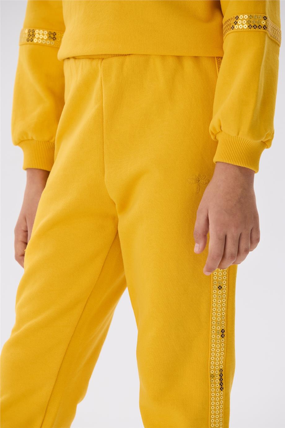 Tyess Kız Çocuk Hardal Eşofman Altı