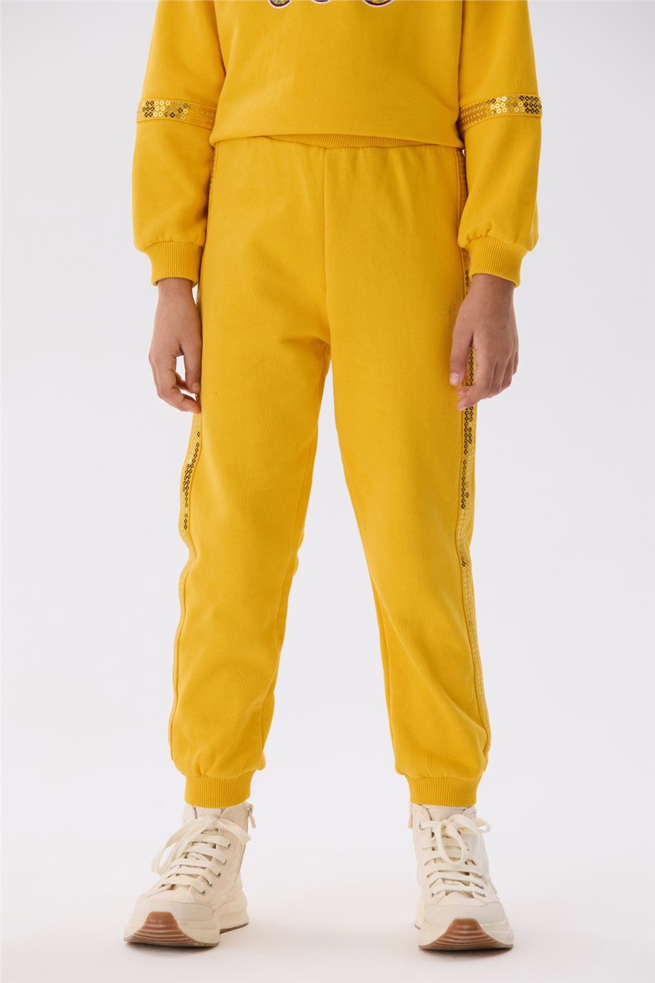 Tyess Kız Çocuk Hardal Eşofman Altı