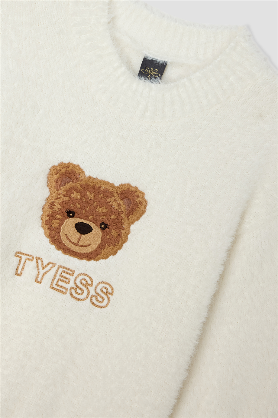 Tyess Girls Jacquard Patterned Mock Neck SweaterTyess Girls Jacquard Patterned Mock Neck Sweater