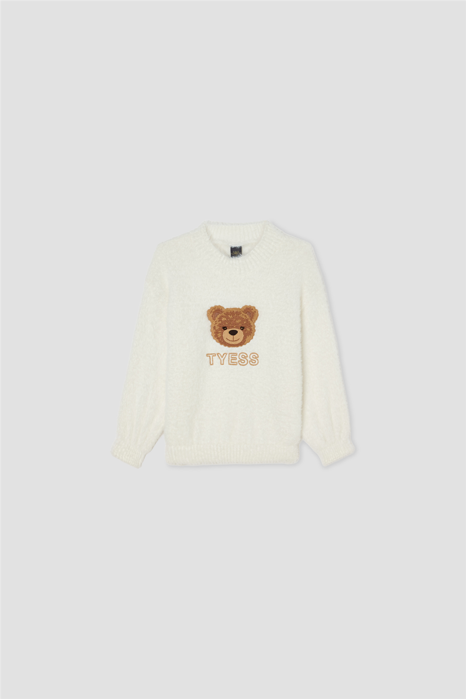 Tyess Girls Jacquard Patterned Mock Neck SweaterTyess Girls Jacquard Patterned Mock Neck Sweater