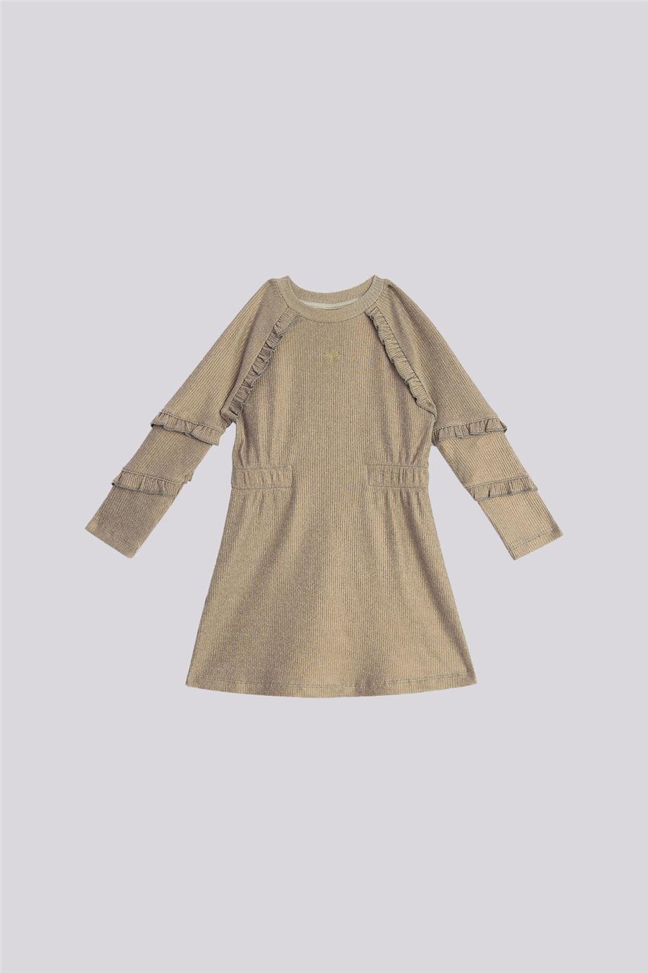 Tyess Kız Çocuk Kahve ElbiseTyess Kız Çocuk Kahve Elbise