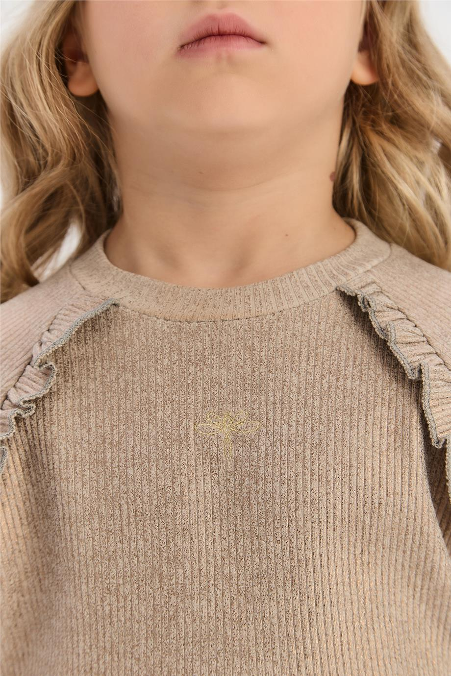 Tyess Kız Çocuk Kahve ElbiseTyess Kız Çocuk Kahve Elbise