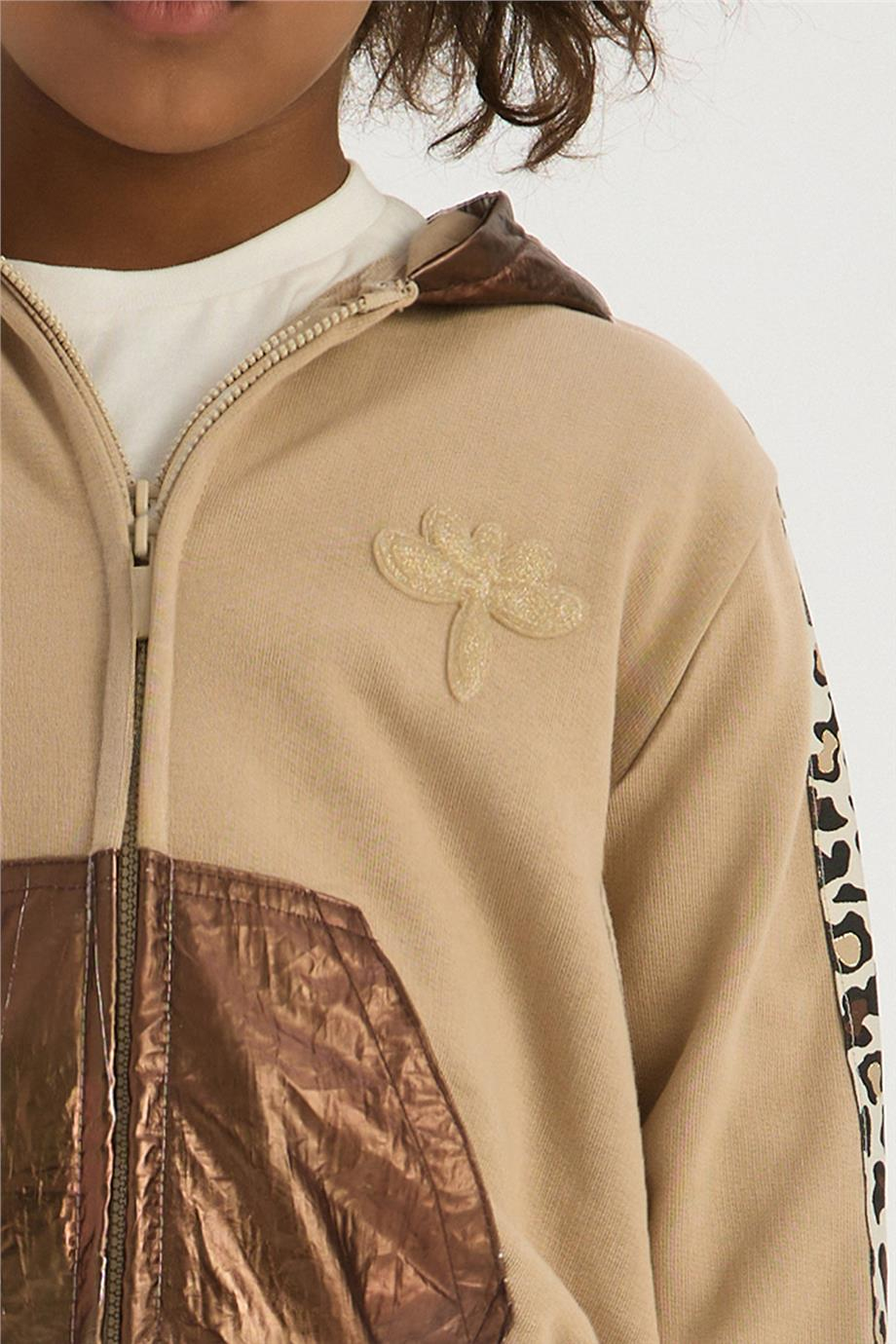 Tyess Kız Çocuk Kahve Eşofman ÜstüTyess Kız Çocuk Kahve Eşofman Üstü