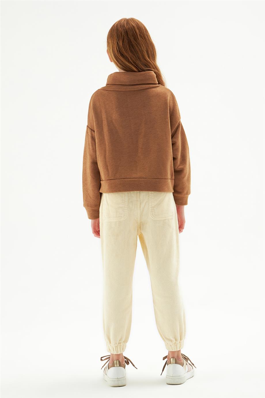 Tyess Kız Çocuk Kamel Sweatshirt
