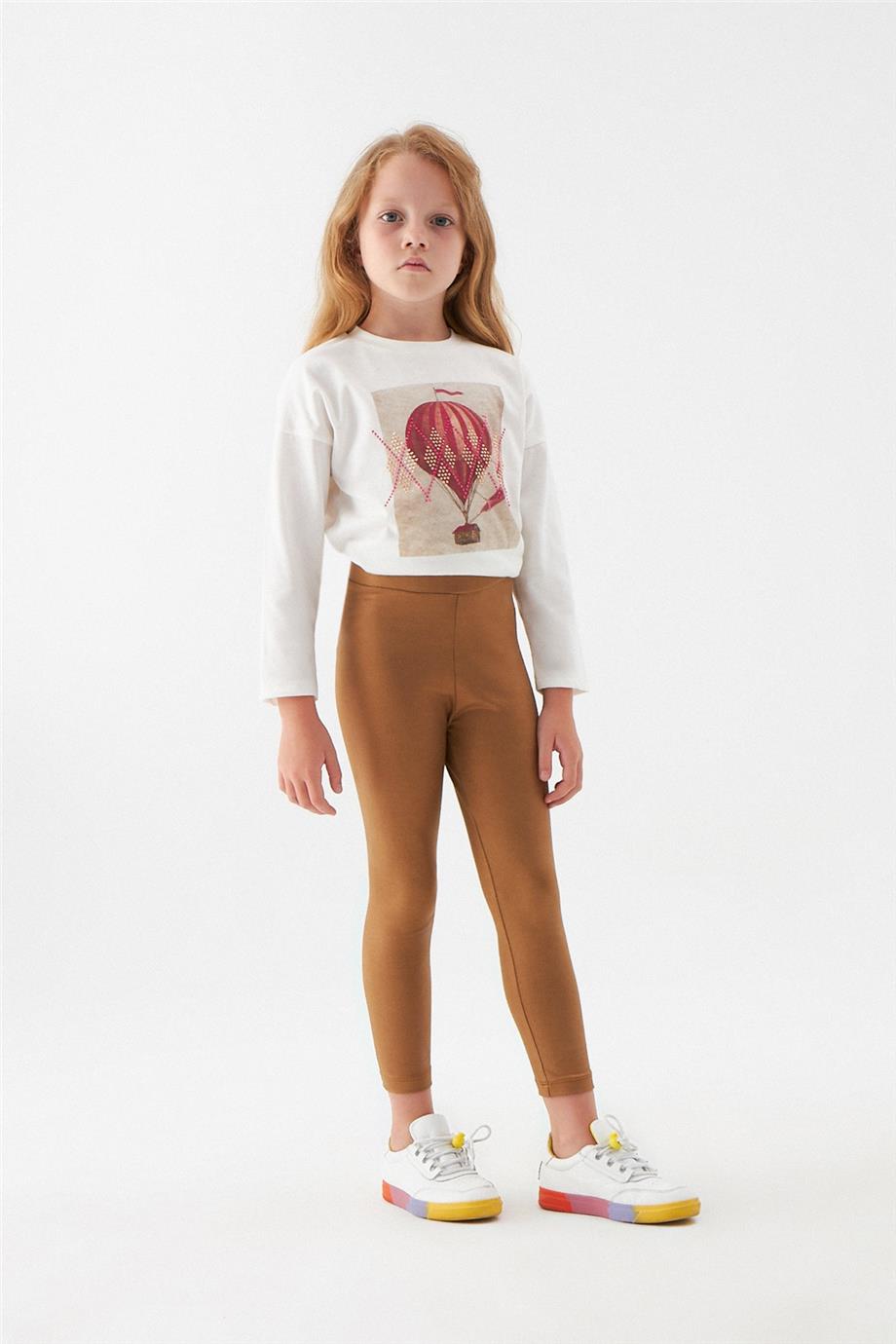 Tyess Kız Çocuk Kamel Tayt