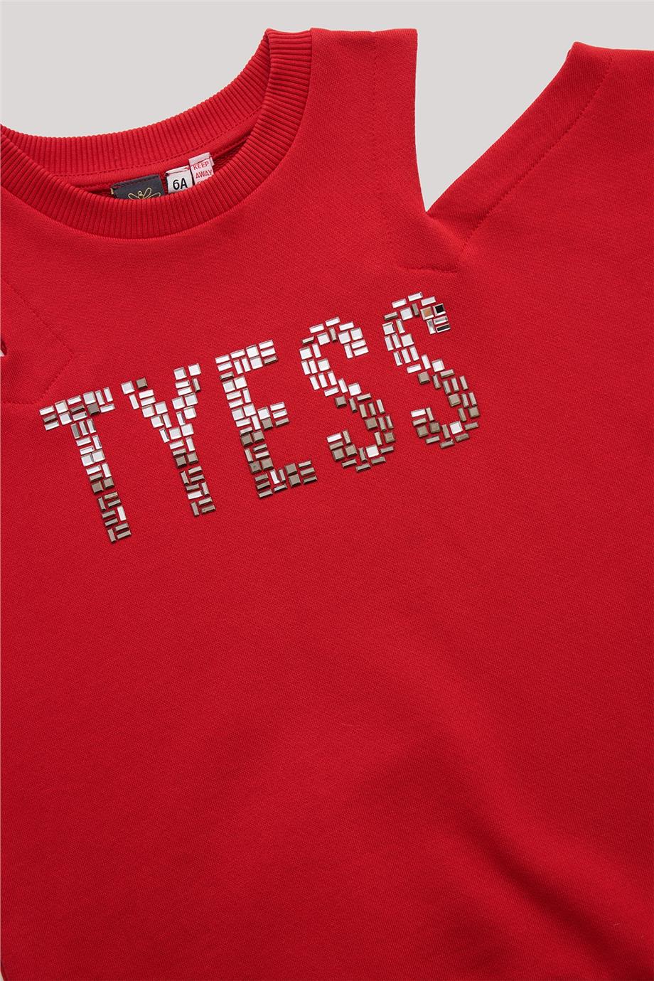 Tyess Kız Çocuk Kırmızı Sweatshirt