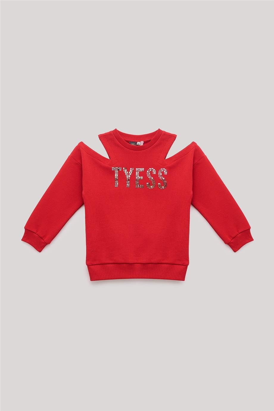 Tyess Kız Çocuk Kırmızı Sweatshirt