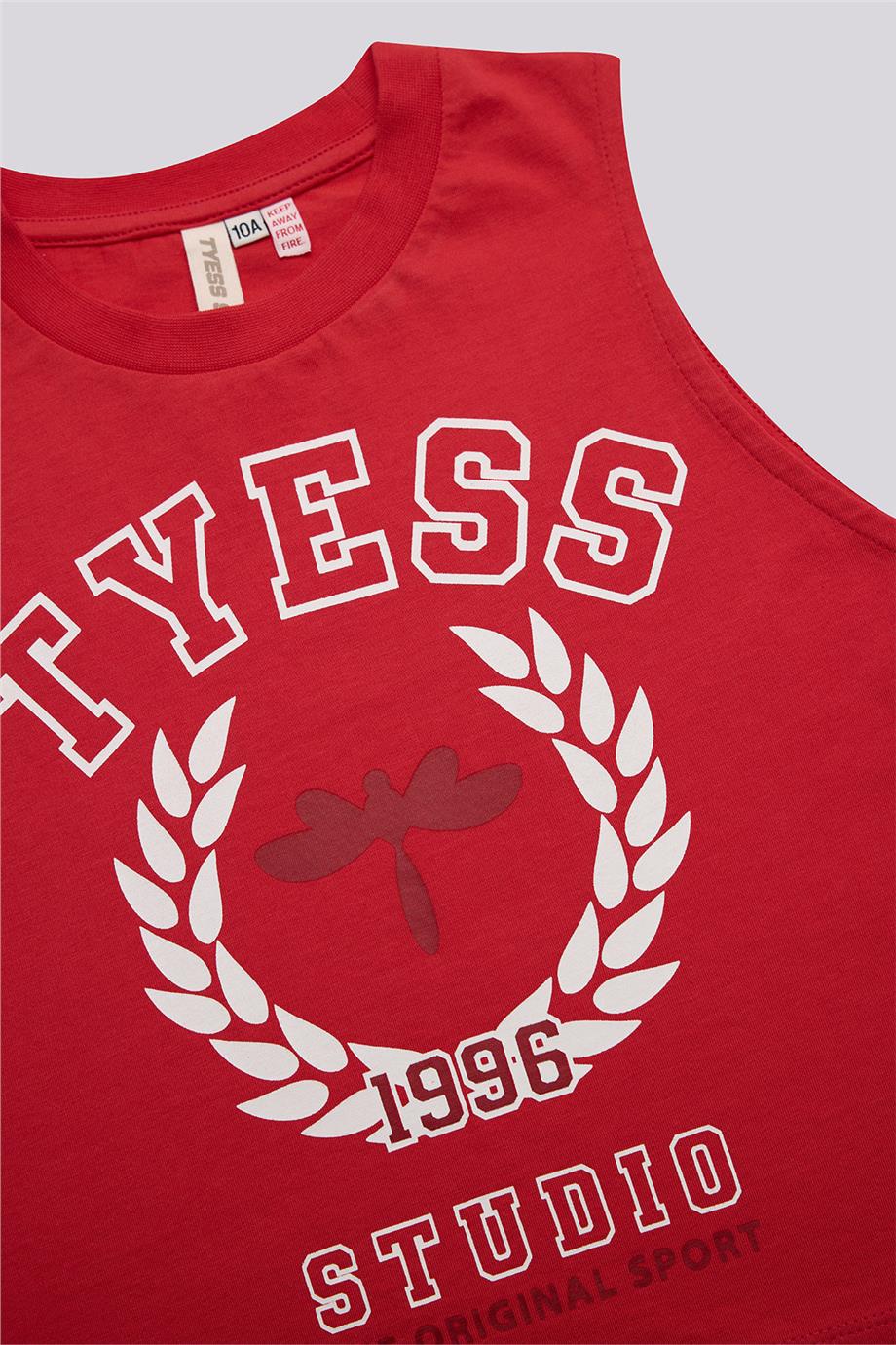 Tyess Kız Çocuk Kırmızı TshirtTyess Kız Çocuk Kırmızı Tshirt