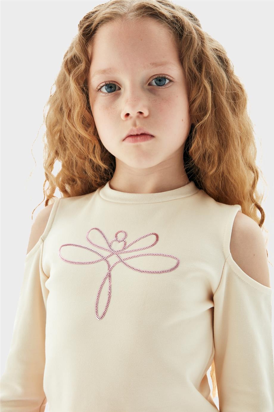 Tyess Kız Çocuk Krem Bluz