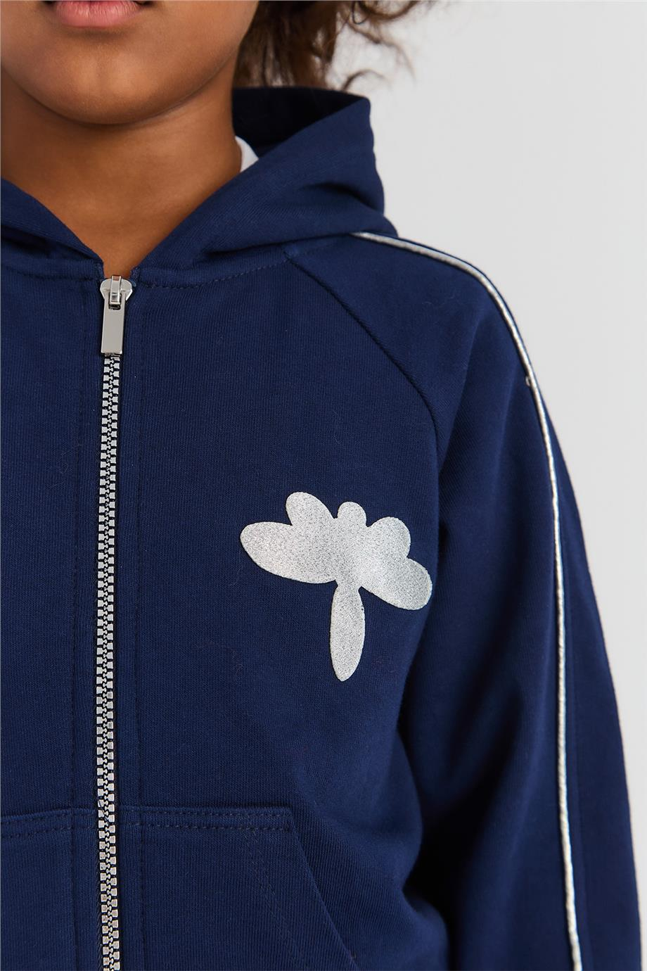 Tyess Kız Çocuk Lacivert Eşofman ÜstüTyess Kız Çocuk Lacivert Eşofman Üstü