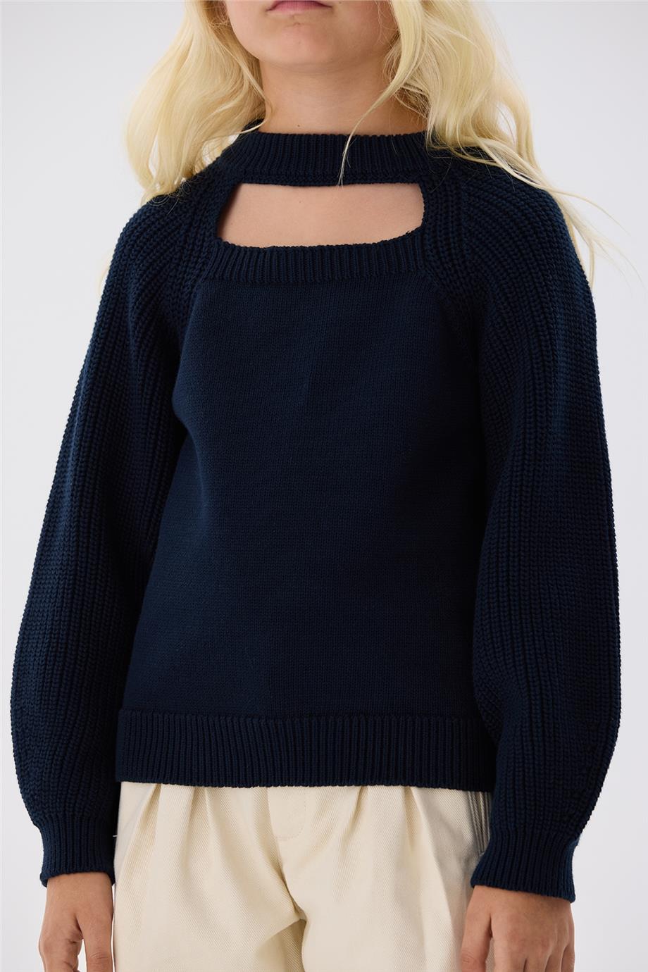 Tyess Kız Çocuk Lacivert Kazak