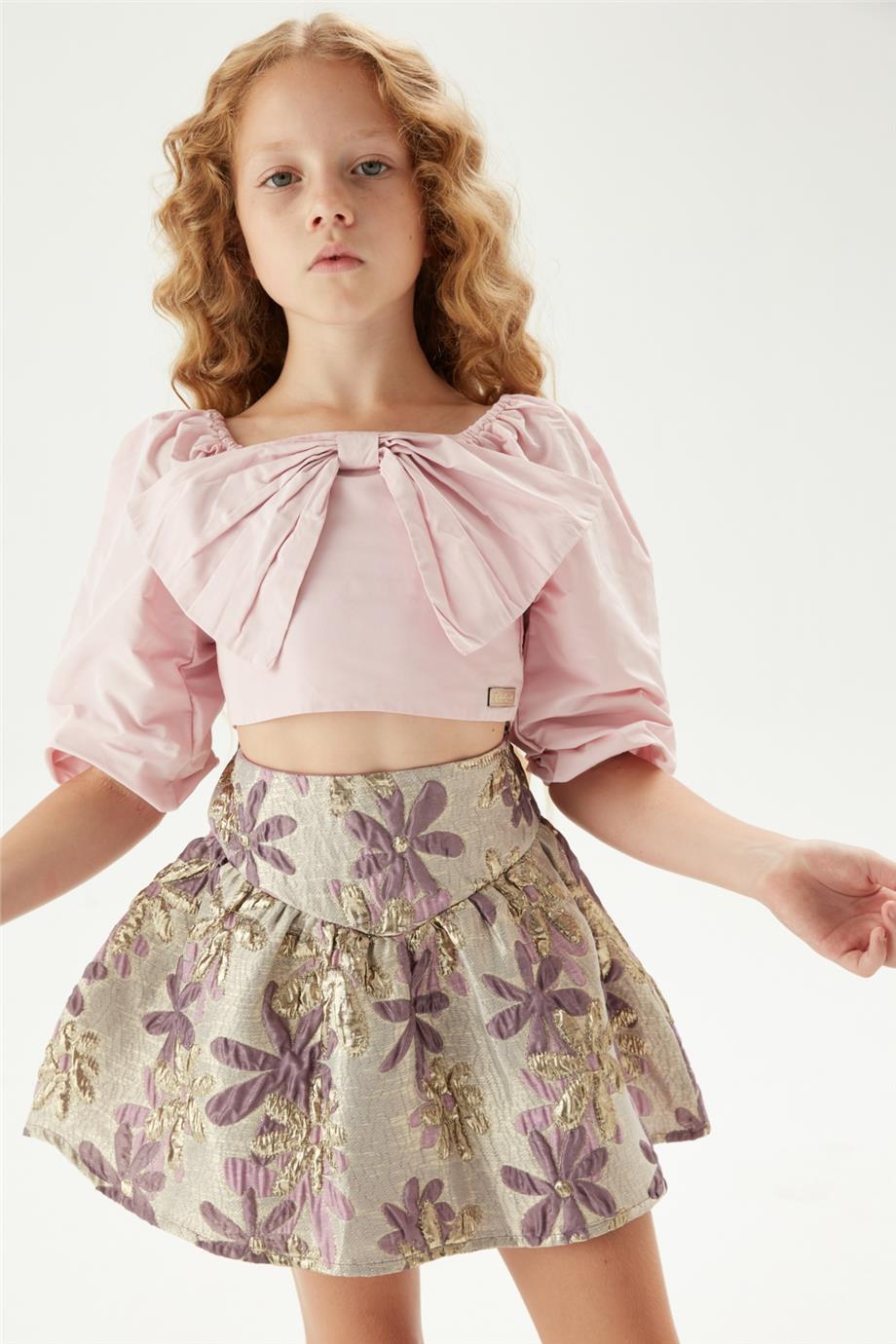 Tyess Kız Çocuk Lila Bluz