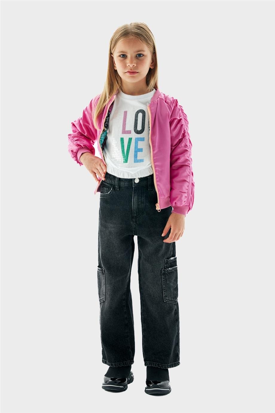 Tyess Kız Çocuk Lila Ceket