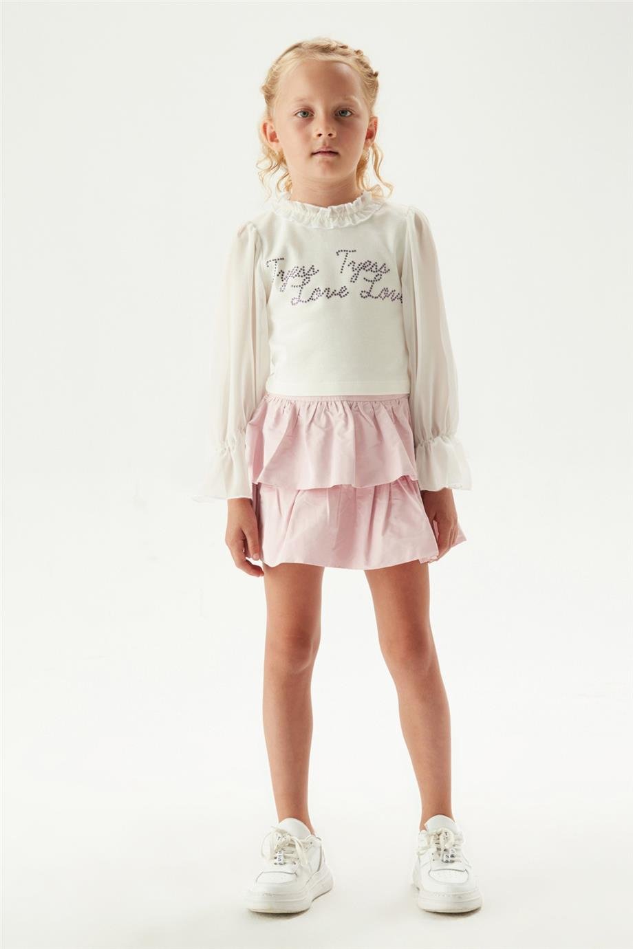 Tyess Kız Çocuk Lila Etek