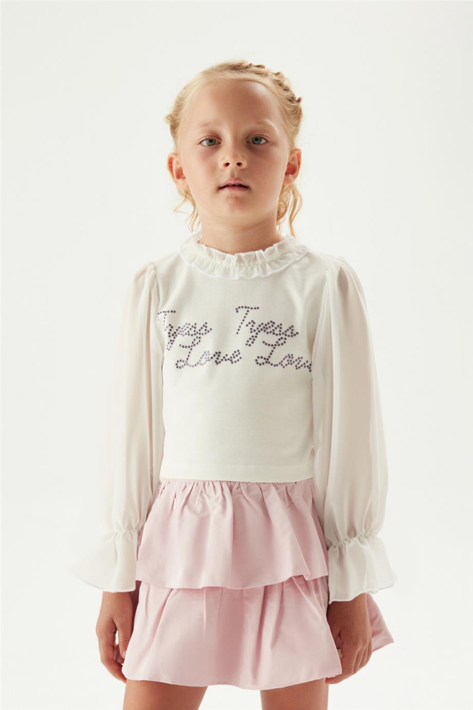 Tyess Kız Çocuk Lila Etek