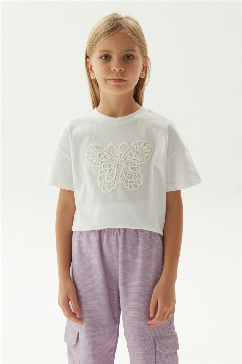 Tyess Kız Çocuk Lila Pantolon