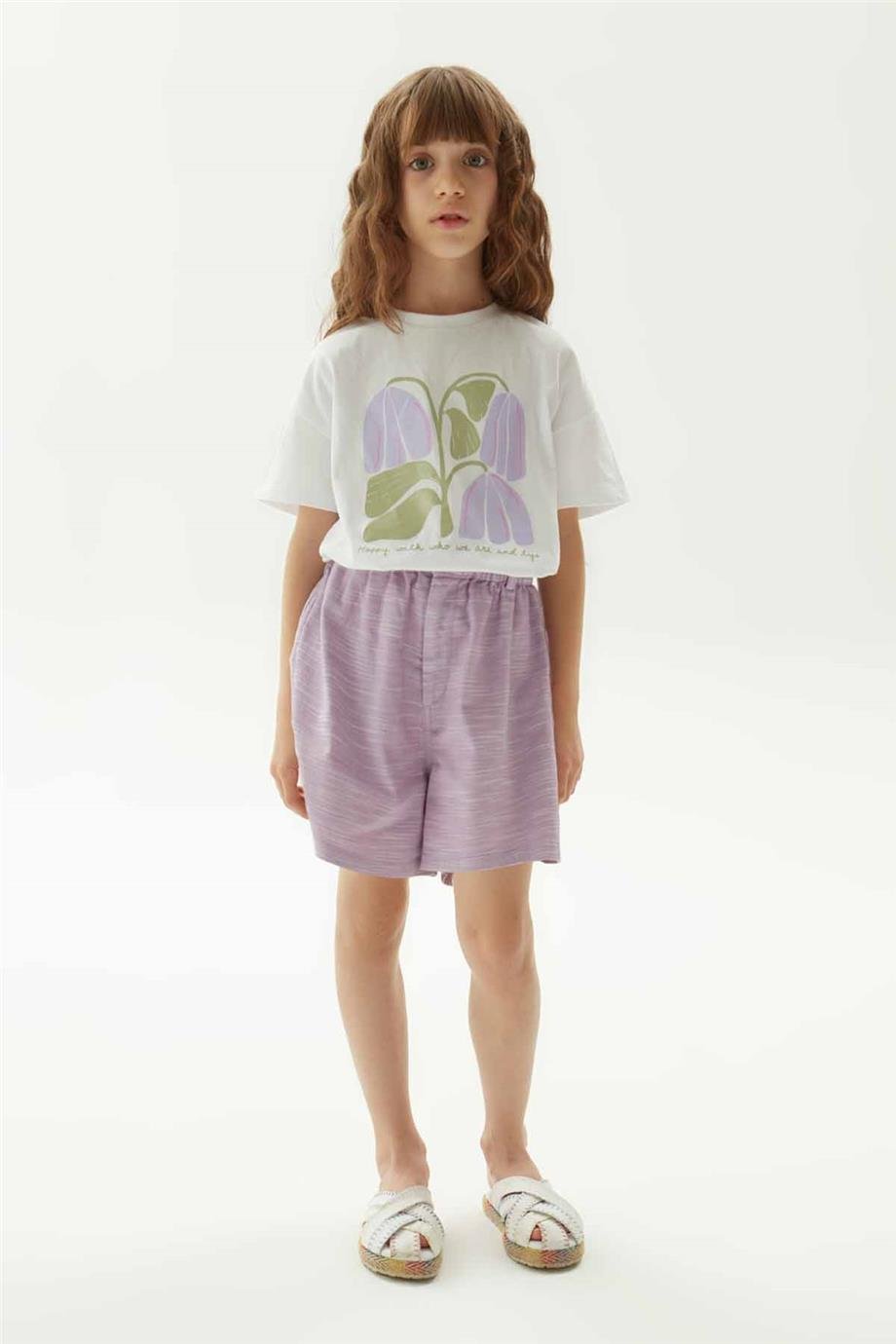 Tyess Kız Çocuk Lila Şort