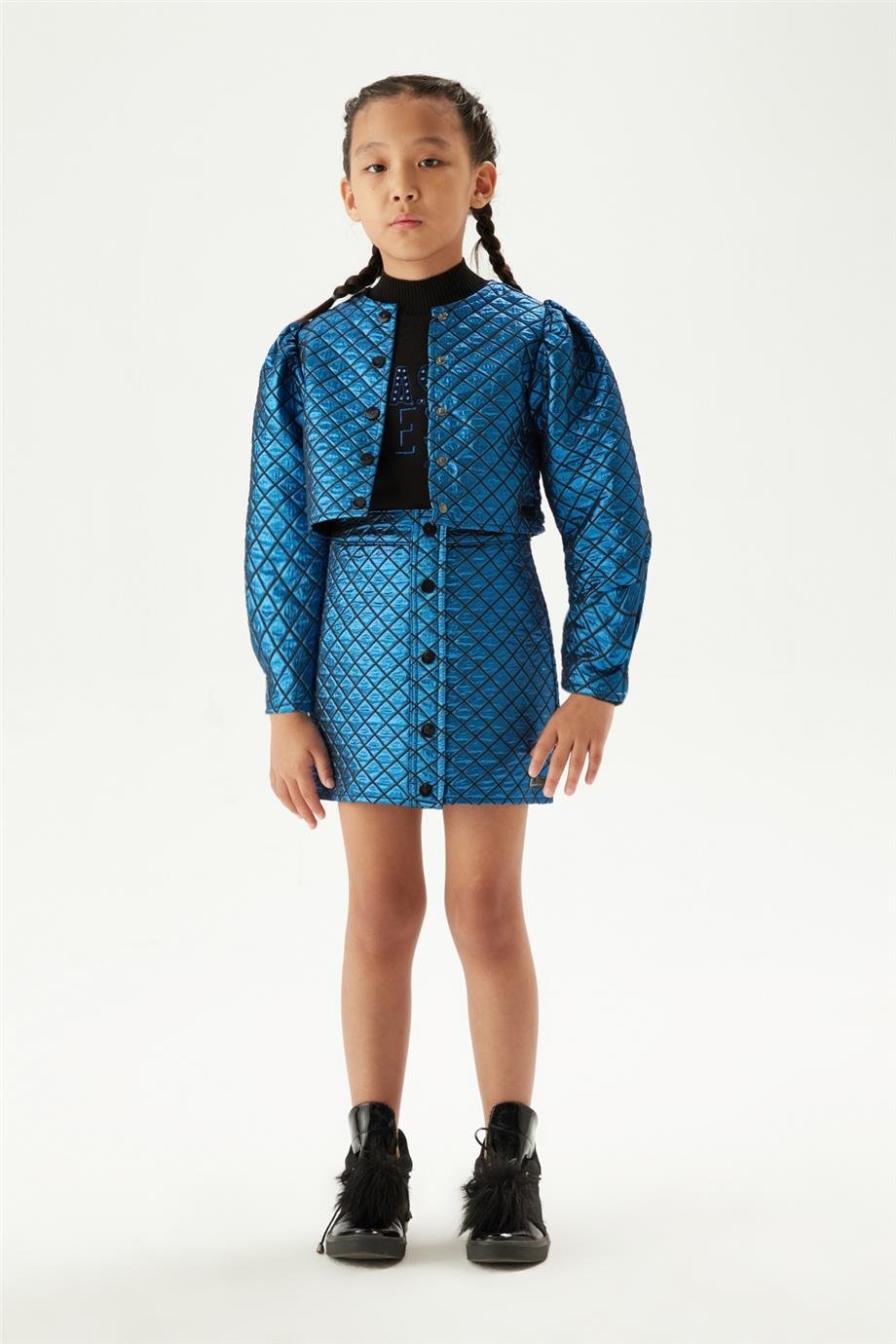 Tyess Kız Çocuk Mavi Ceket