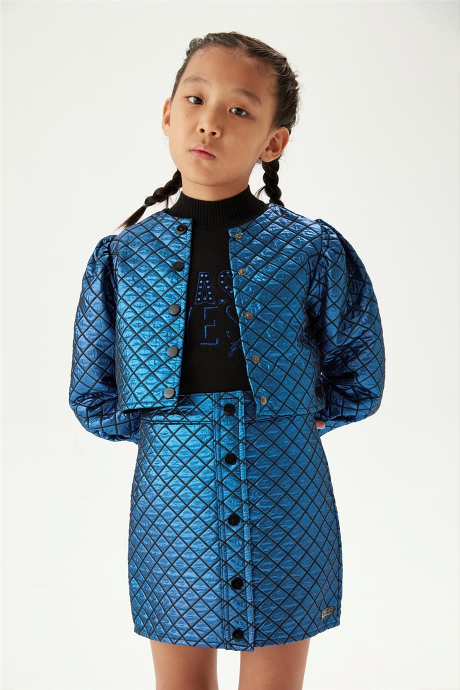 Tyess Kız Çocuk Mavi Ceket