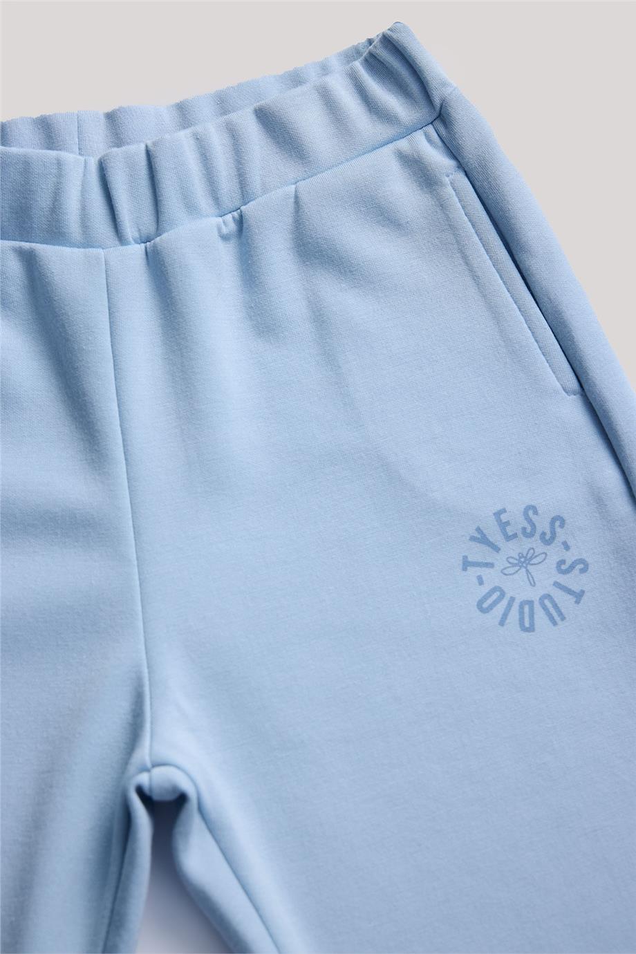 Tyess Kız Çocuk Mavi Eşofman Altı