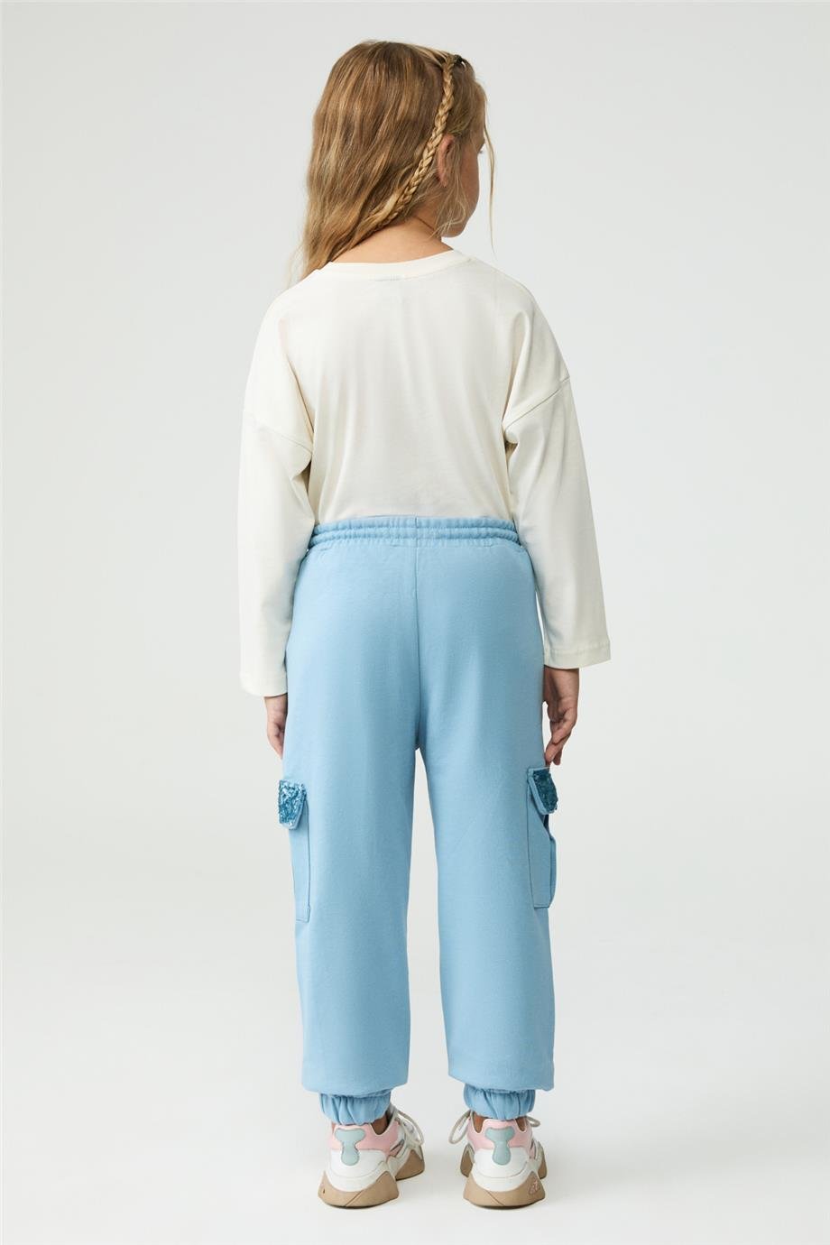 Tyess Kız Çocuk Mavi Eşofman AltıTyess Kız Çocuk Mavi Eşofman Altı